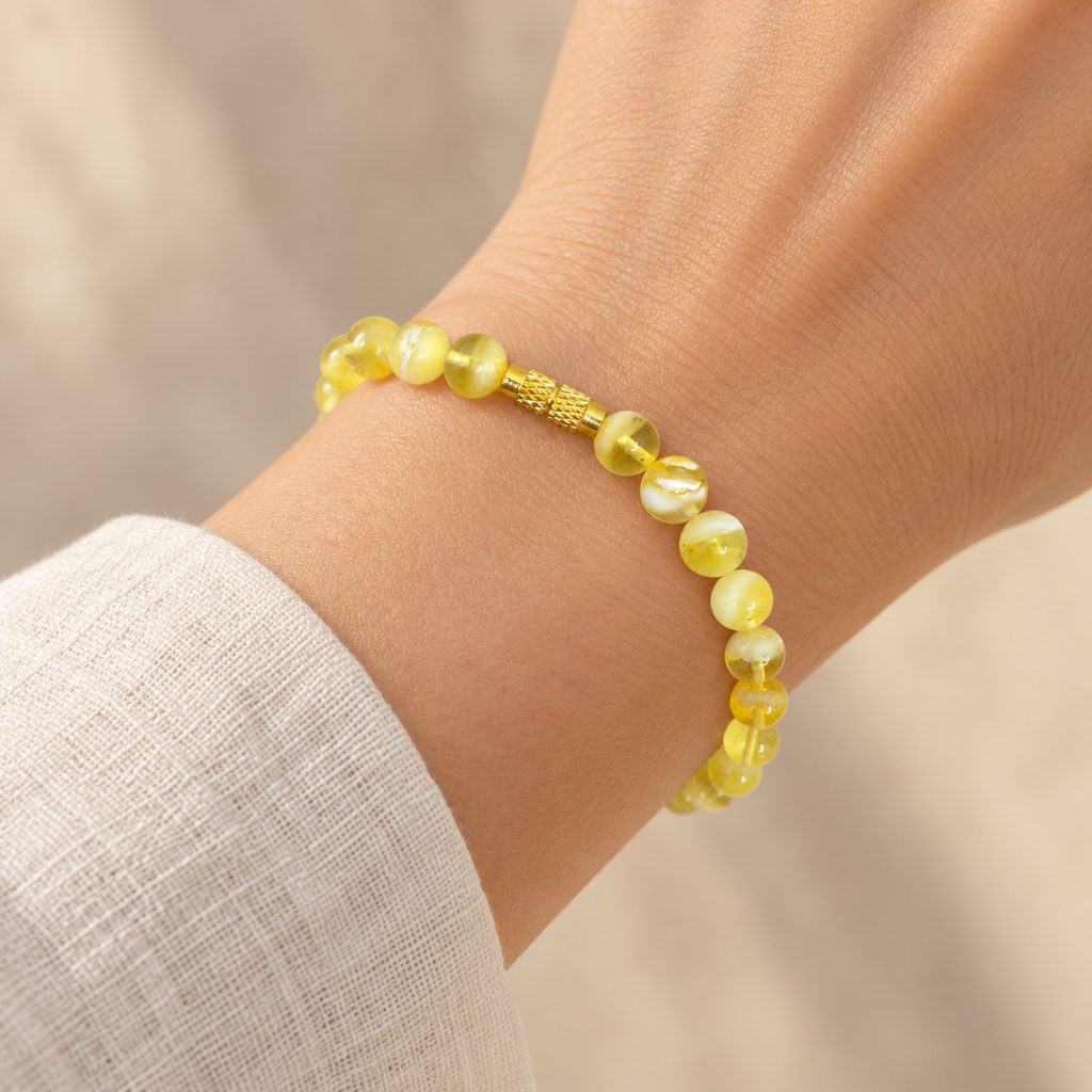 Kahrab Honey Classic Bead Bracelet