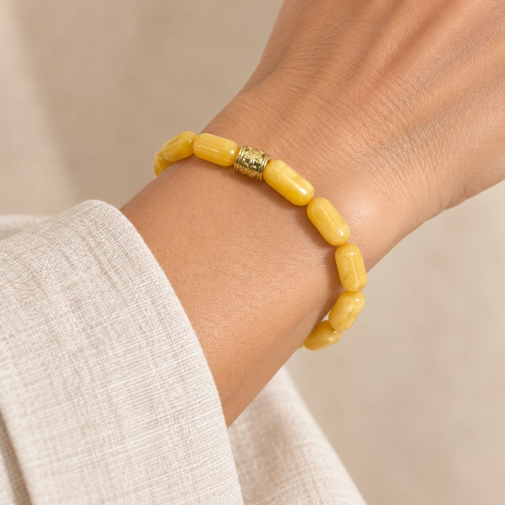 Kahrab Golden Bloom Bead Bracelet