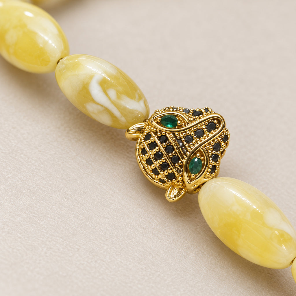 Kahrab Ivory Hand Bead Bracelet