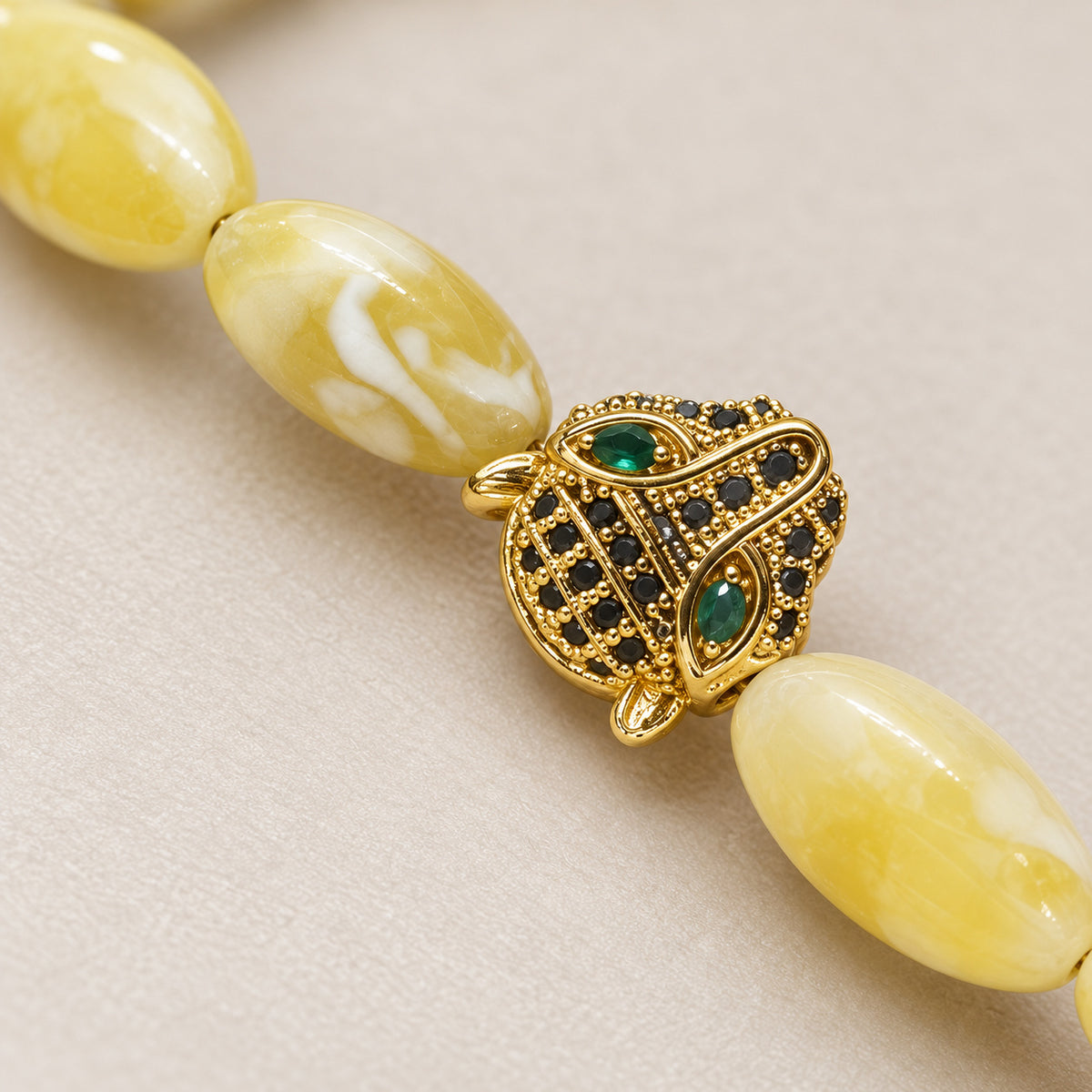 Kahrab Ivory Hand Bead Bracelet