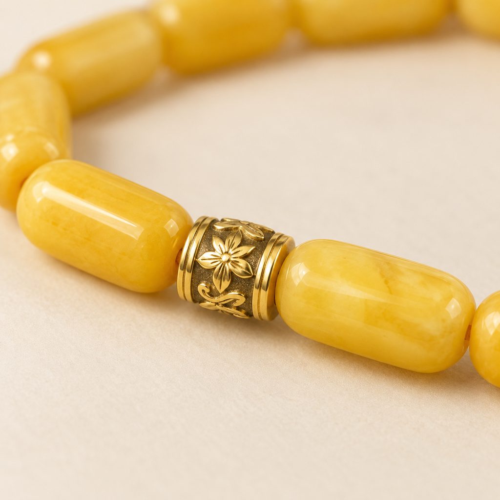 Kahrab Golden Bloom Bead Bracelet