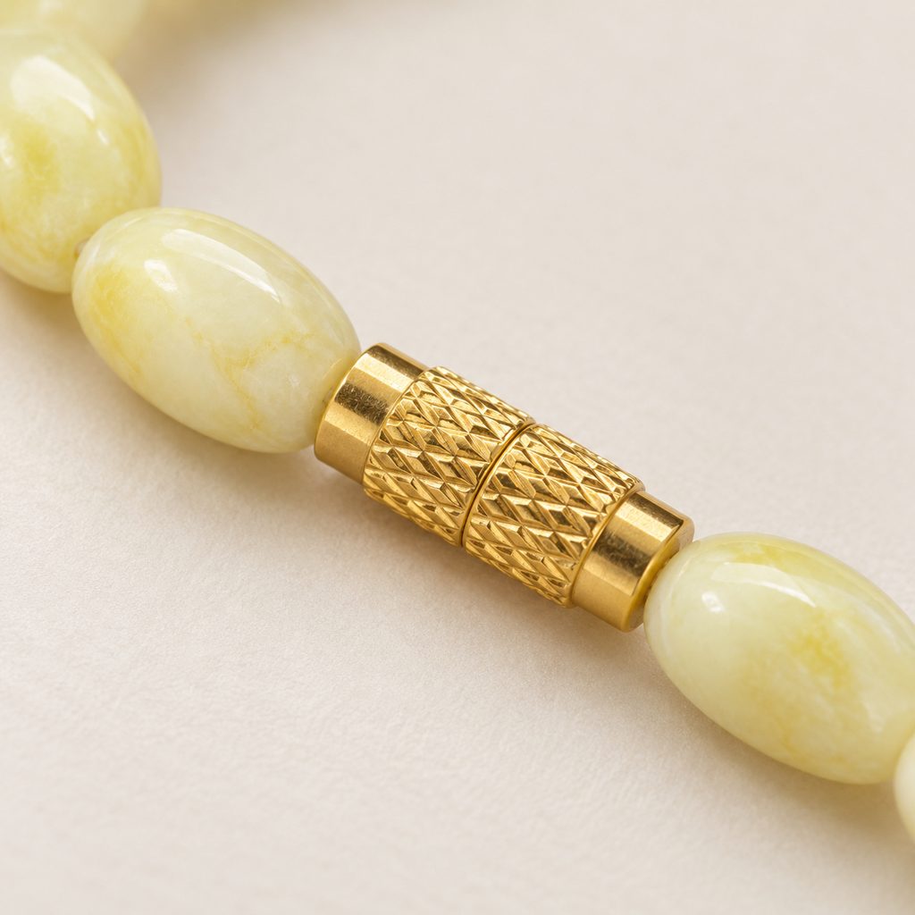 Kahrab Ivory Classic Bead Bracelet