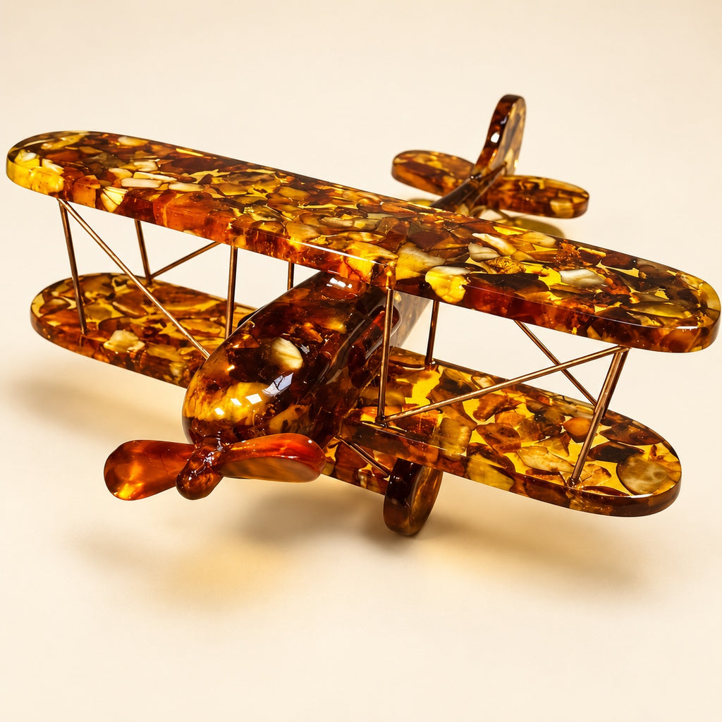 Honey Mosaic Biplane Sculpture | Kahrab — full product