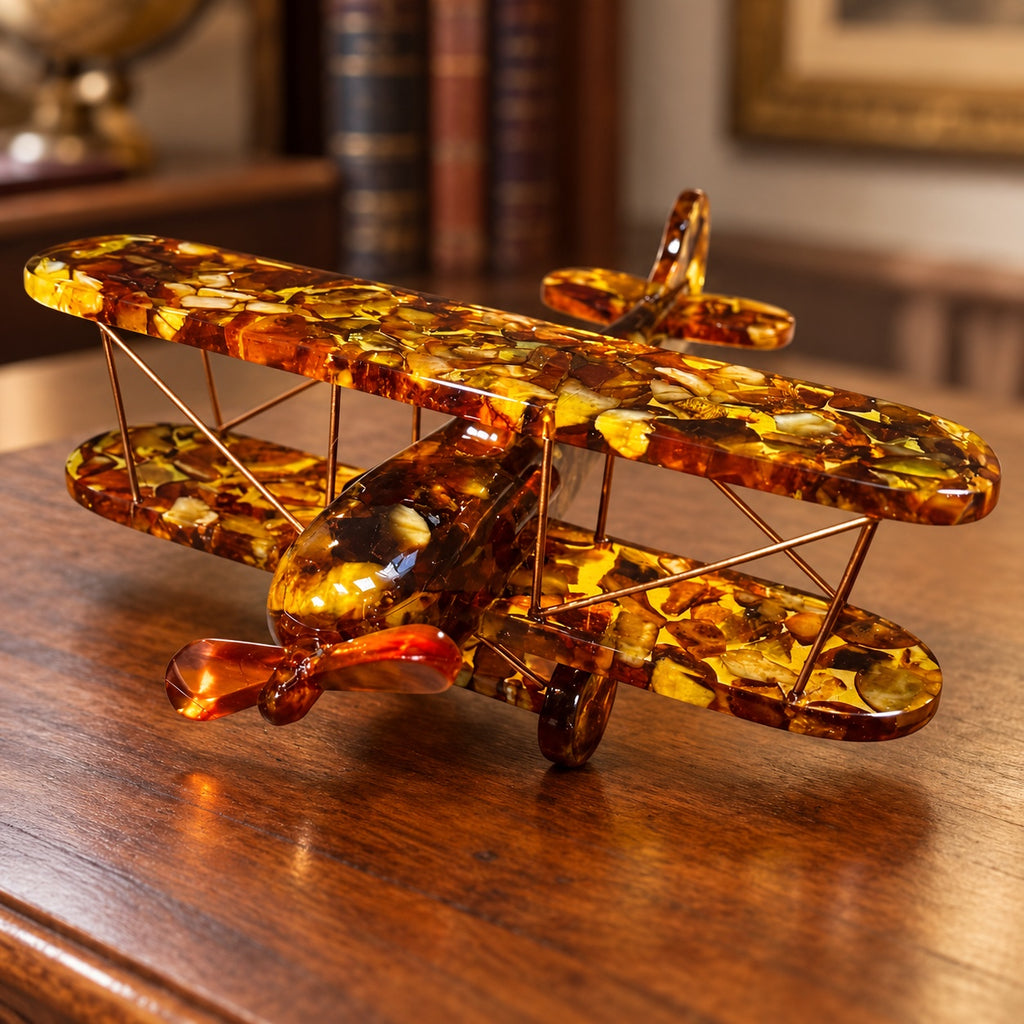 Honey Mosaic Biplane Sculpture | Kahrab — styled setting