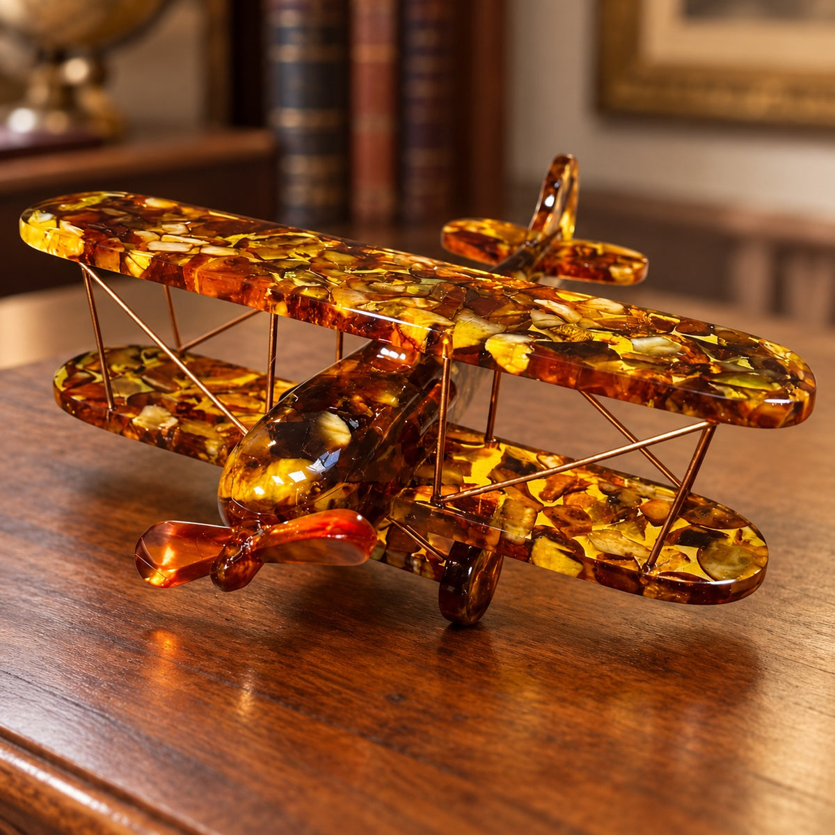 Honey Mosaic Biplane Sculpture | Kahrab — styled setting