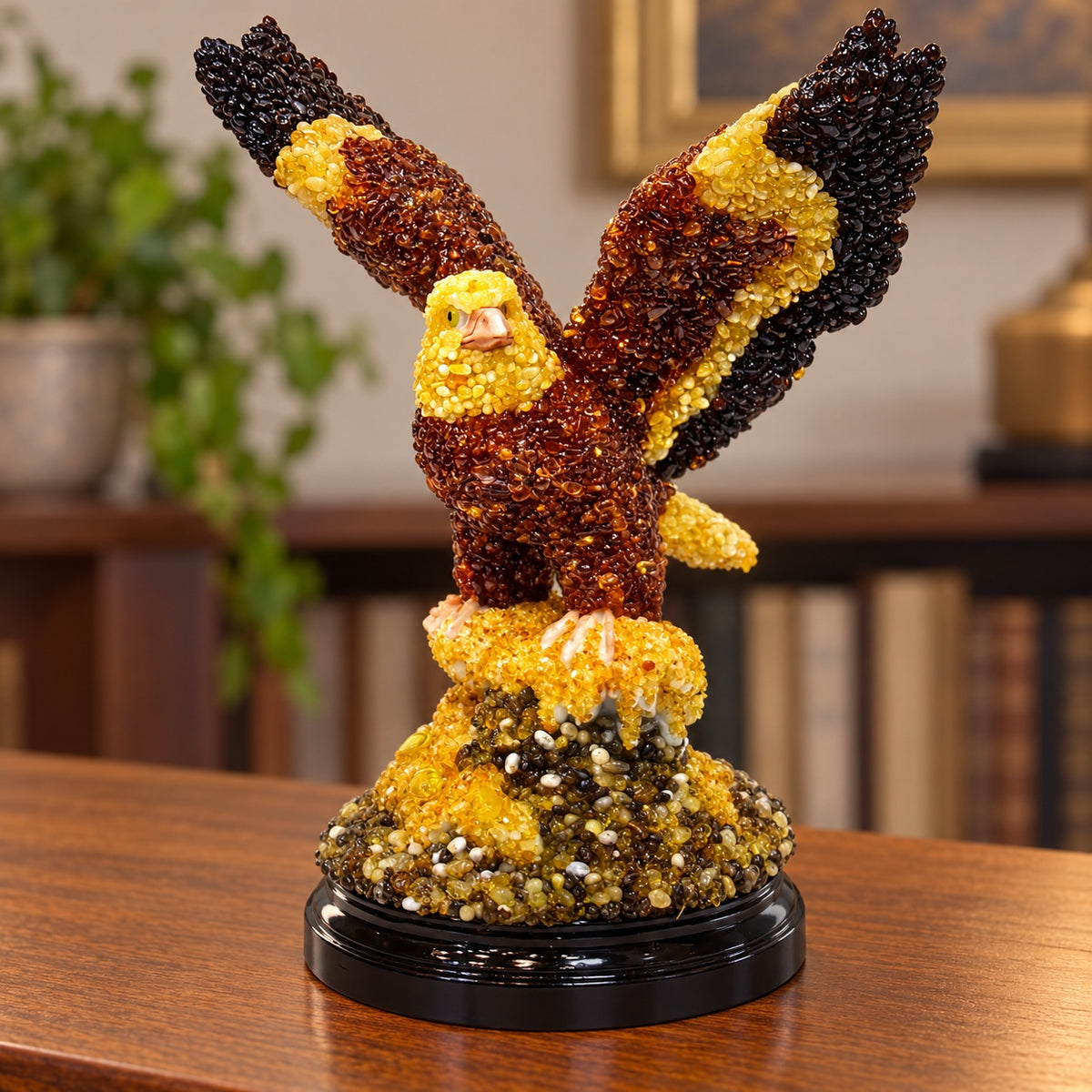 Golden-Toned Eagle Sculpture | Kahrab — styled setting