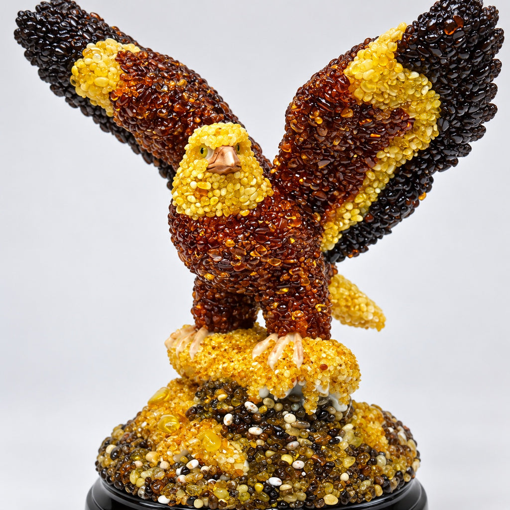 Golden-Toned Eagle Sculpture | Kahrab — close-up