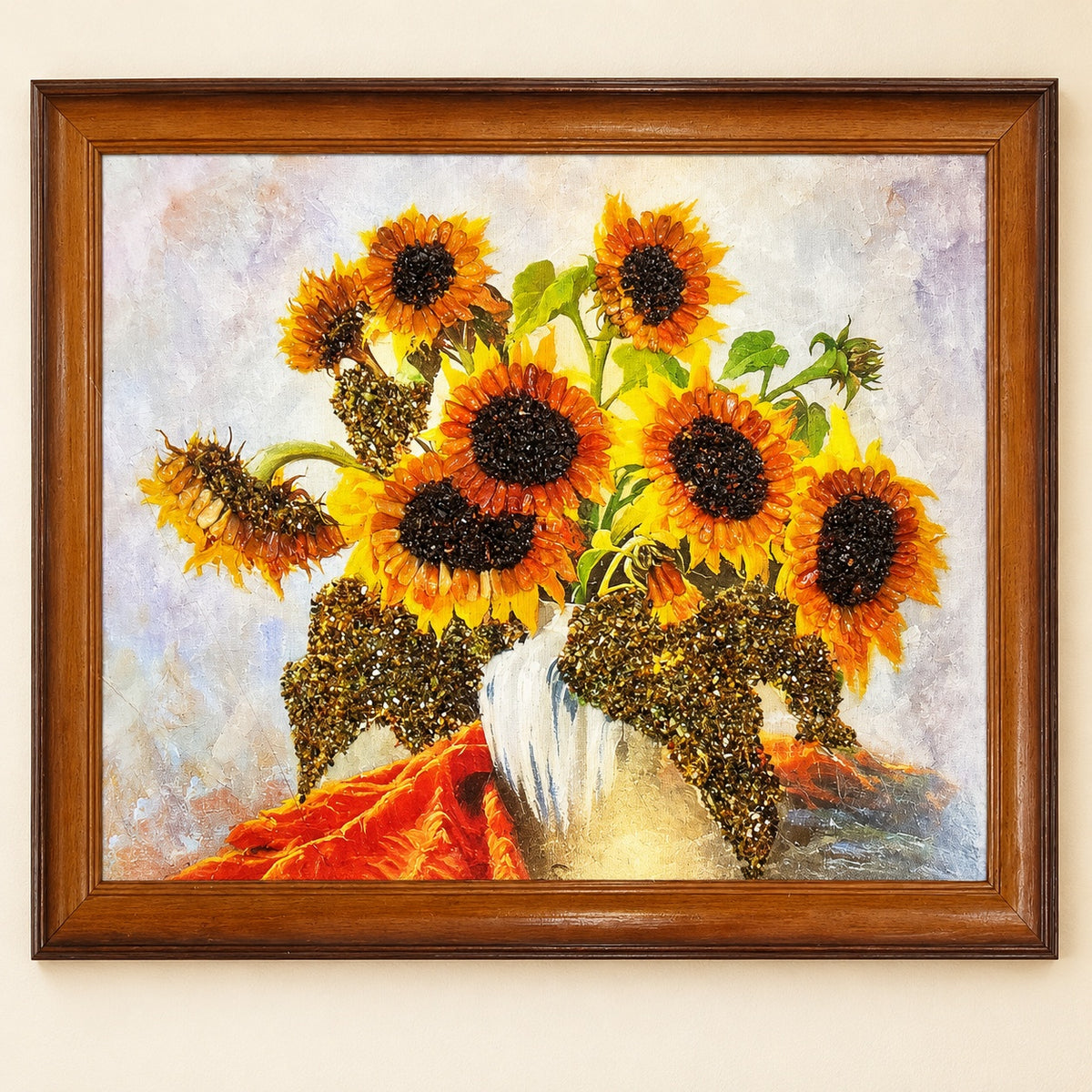 Golden Sunflowers Framed Art | Kahrab — full product