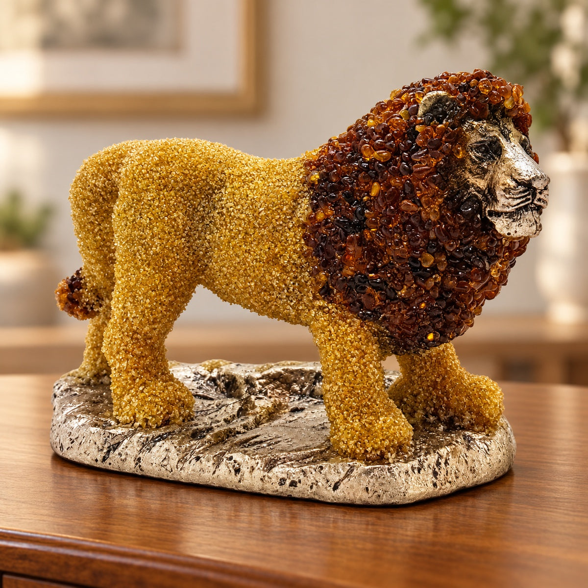 Golden-Toned Lion Sculpture | Kahrab 03-lifestyle.jpg